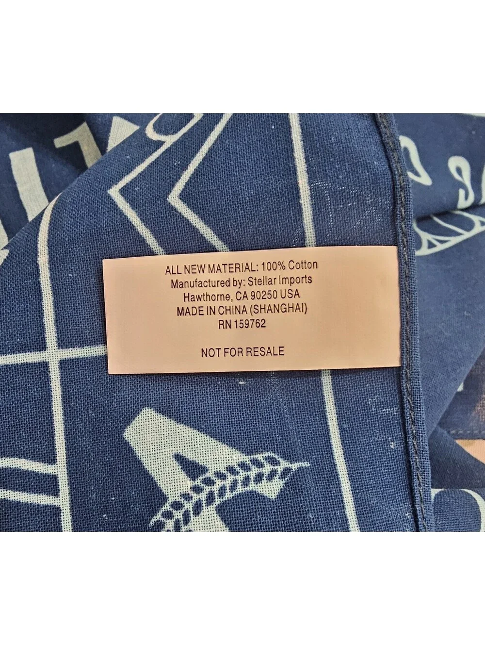 Athletic Brewing Co. 100% Cotton Bandana Scarf Handkerchief Blue 21.5